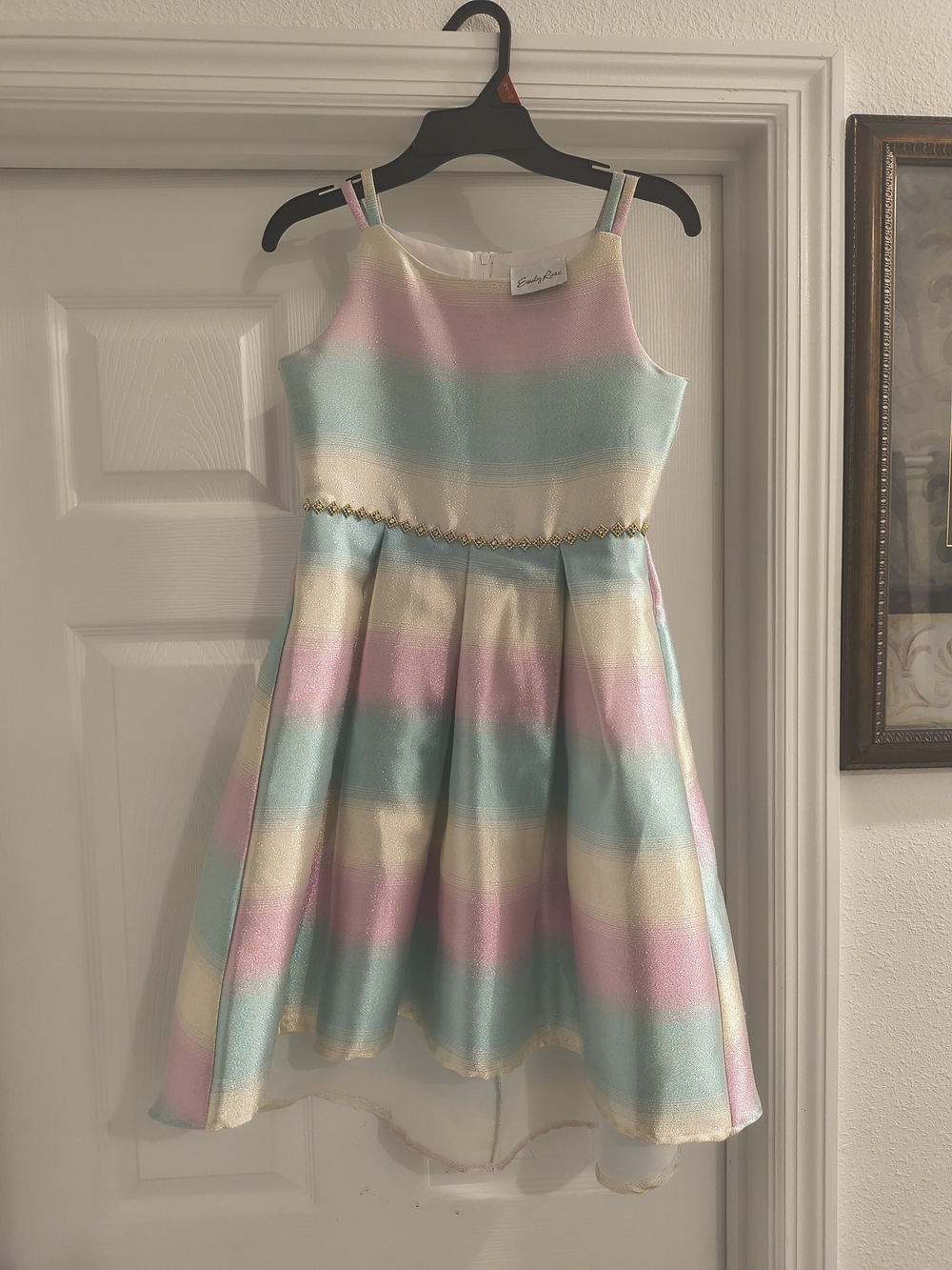 Pastel Stripe Party Dress for Girls by